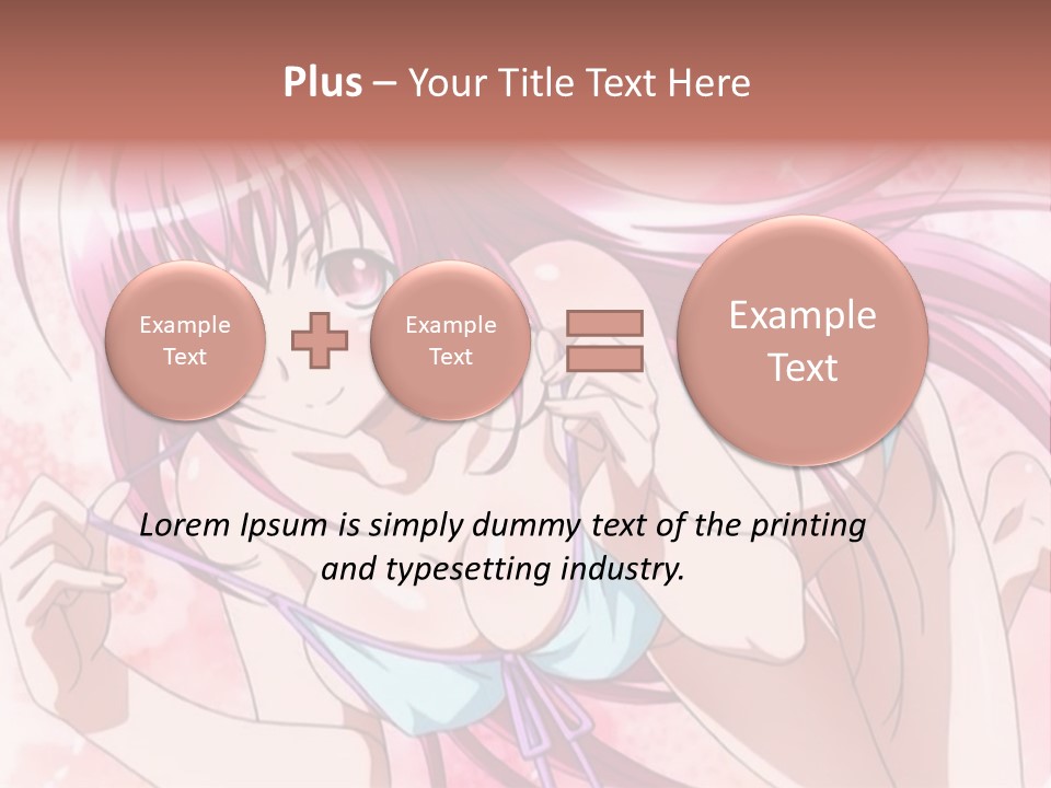 A Girl With Pink Hair Is Posing For A Picture PowerPoint Template