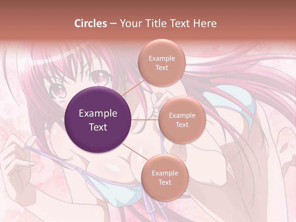 A Girl With Pink Hair Is Posing For A Picture PowerPoint Template