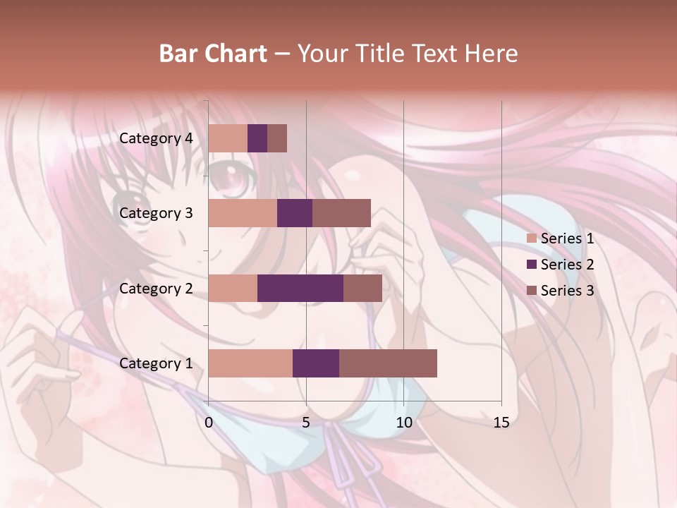 A Girl With Pink Hair Is Posing For A Picture PowerPoint Template