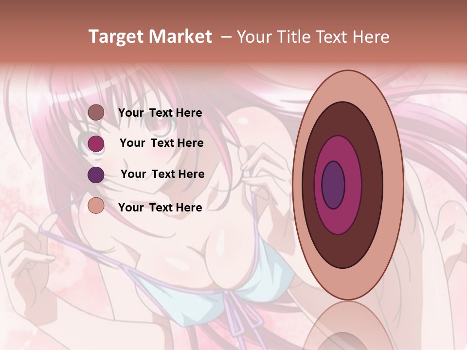 A Girl With Pink Hair Is Posing For A Picture PowerPoint Template