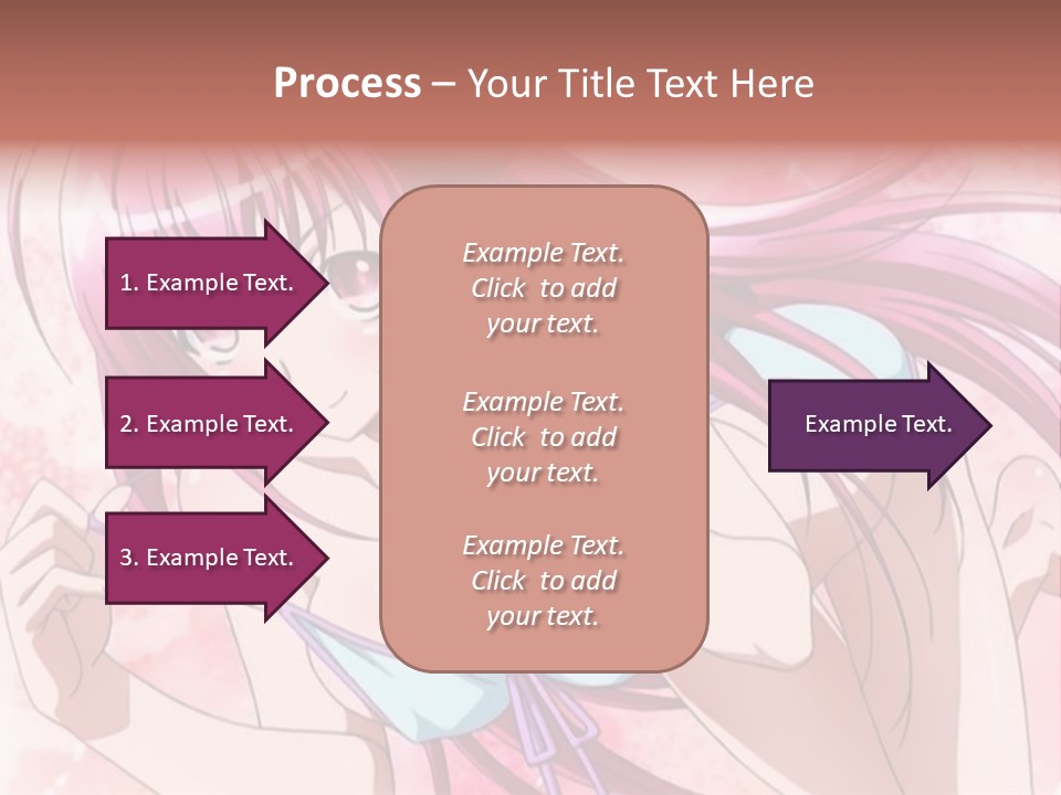 A Girl With Pink Hair Is Posing For A Picture PowerPoint Template