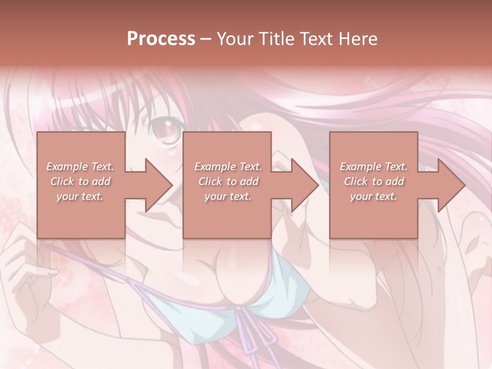 A Girl With Pink Hair Is Posing For A Picture PowerPoint Template