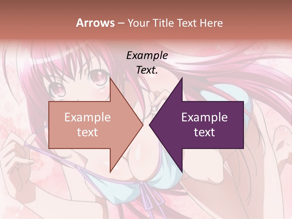 A Girl With Pink Hair Is Posing For A Picture PowerPoint Template