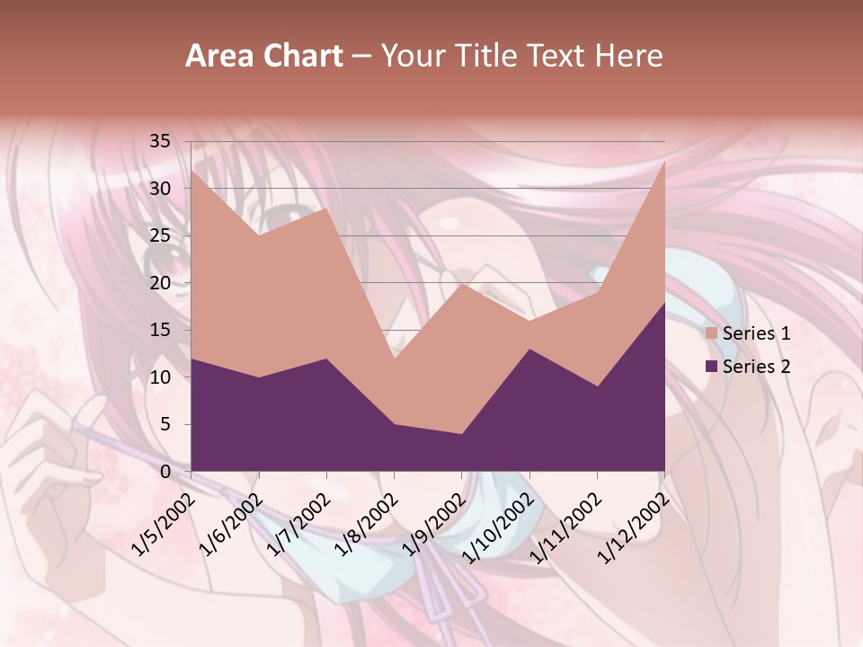 A Girl With Pink Hair Is Posing For A Picture PowerPoint Template