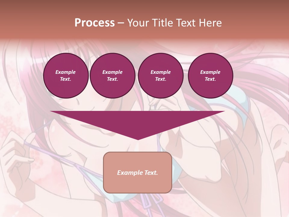 A Girl With Pink Hair Is Posing For A Picture PowerPoint Template