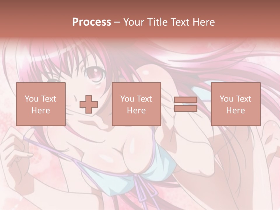 A Girl With Pink Hair Is Posing For A Picture PowerPoint Template