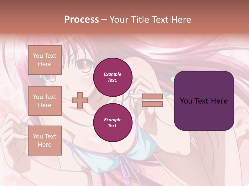 A Girl With Pink Hair Is Posing For A Picture PowerPoint Template