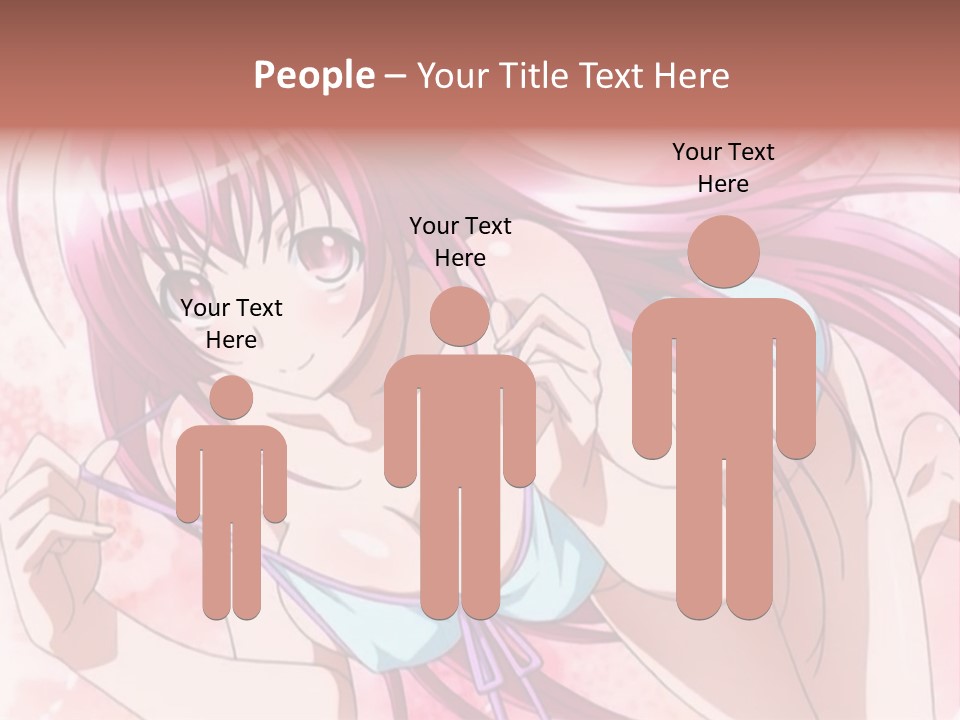 A Girl With Pink Hair Is Posing For A Picture PowerPoint Template
