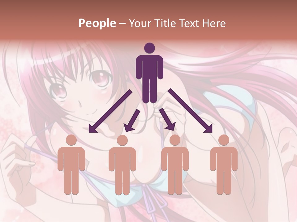 A Girl With Pink Hair Is Posing For A Picture PowerPoint Template