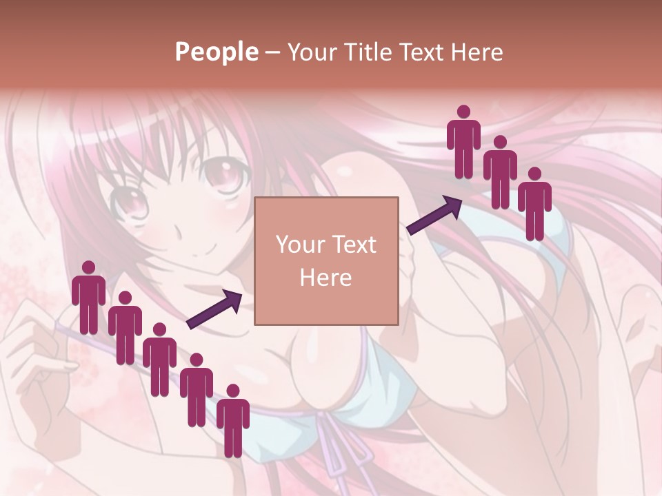 A Girl With Pink Hair Is Posing For A Picture PowerPoint Template