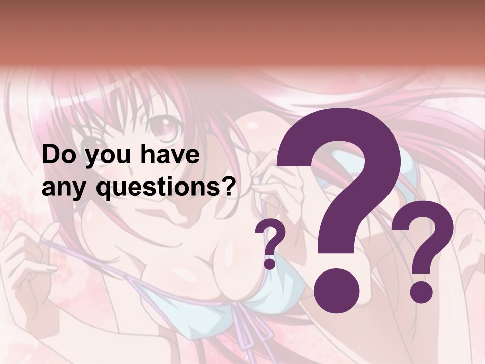 A Girl With Pink Hair Is Posing For A Picture PowerPoint Template