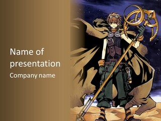 A Man With A Sword And A Hat On His Head PowerPoint Template