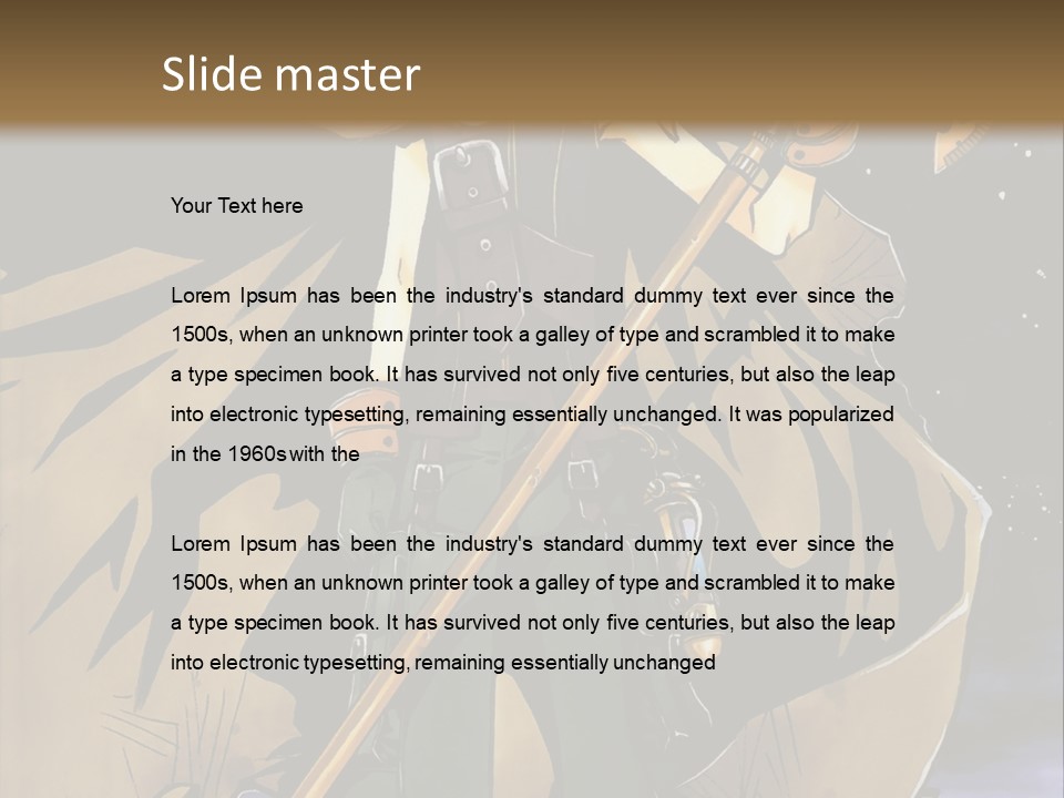 A Man With A Sword And A Hat On His Head PowerPoint Template