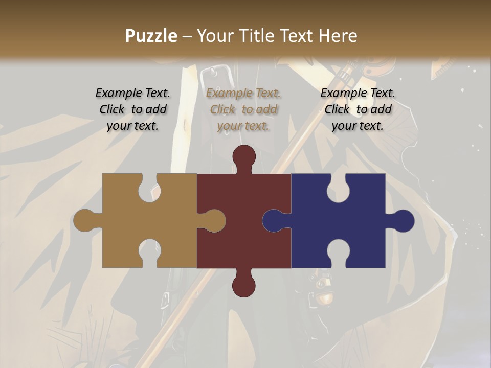 A Man With A Sword And A Hat On His Head PowerPoint Template