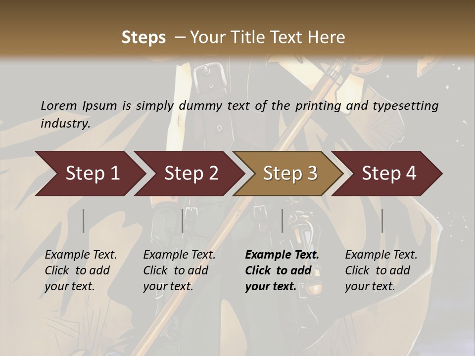 A Man With A Sword And A Hat On His Head PowerPoint Template