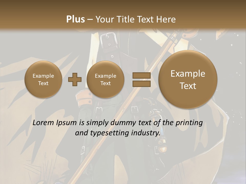 A Man With A Sword And A Hat On His Head PowerPoint Template