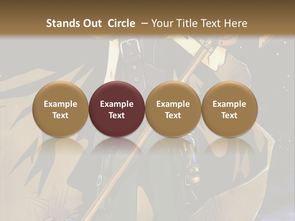 A Man With A Sword And A Hat On His Head PowerPoint Template