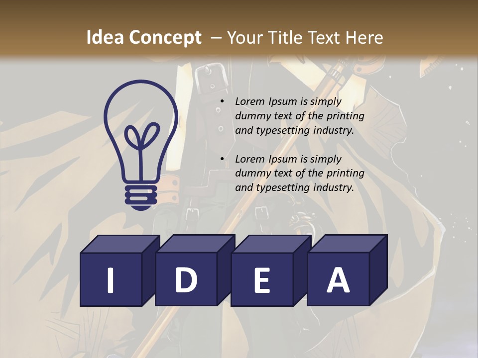 A Man With A Sword And A Hat On His Head PowerPoint Template