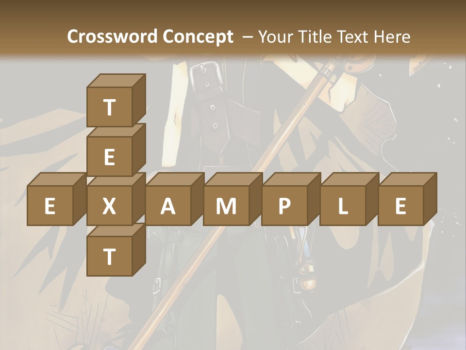 A Man With A Sword And A Hat On His Head PowerPoint Template