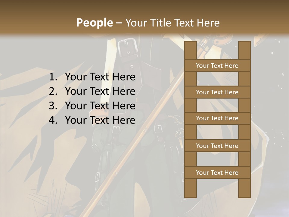 A Man With A Sword And A Hat On His Head PowerPoint Template