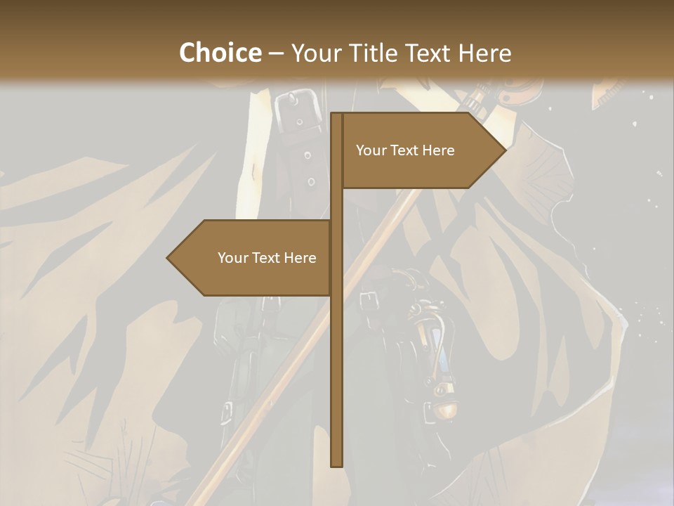 A Man With A Sword And A Hat On His Head PowerPoint Template