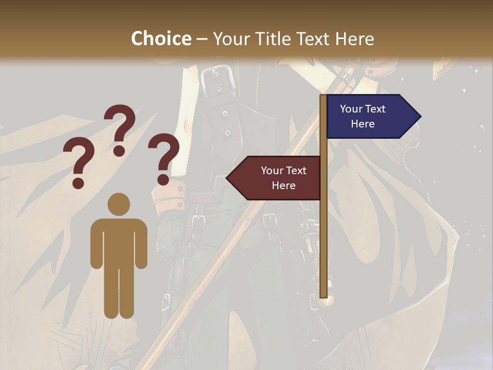 A Man With A Sword And A Hat On His Head PowerPoint Template