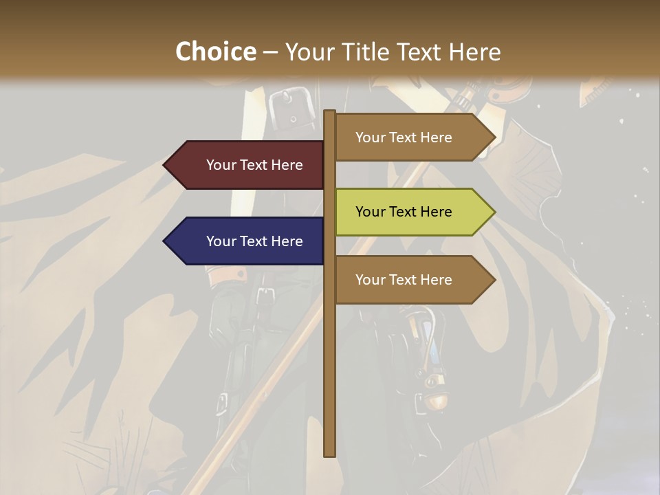 A Man With A Sword And A Hat On His Head PowerPoint Template