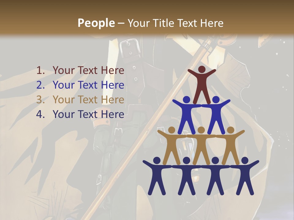 A Man With A Sword And A Hat On His Head PowerPoint Template