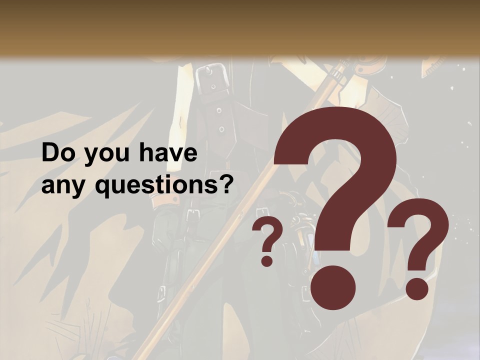 A Man With A Sword And A Hat On His Head PowerPoint Template