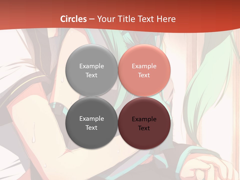 A Couple Of Anime Characters Sitting Next To Each Other PowerPoint Template