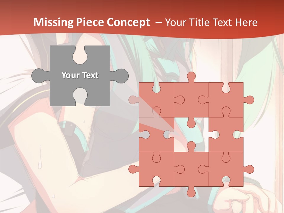 A Couple Of Anime Characters Sitting Next To Each Other PowerPoint Template