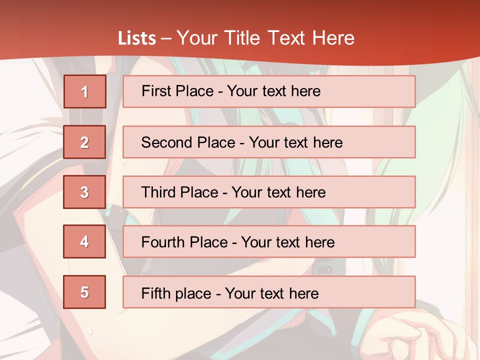 A Couple Of Anime Characters Sitting Next To Each Other PowerPoint Template