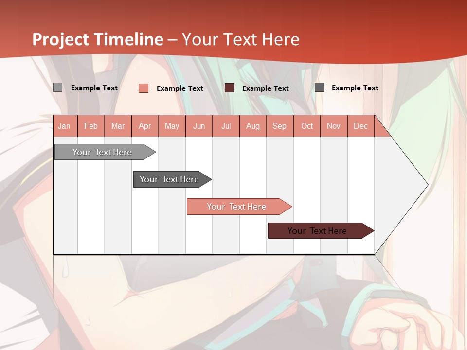 A Couple Of Anime Characters Sitting Next To Each Other PowerPoint Template