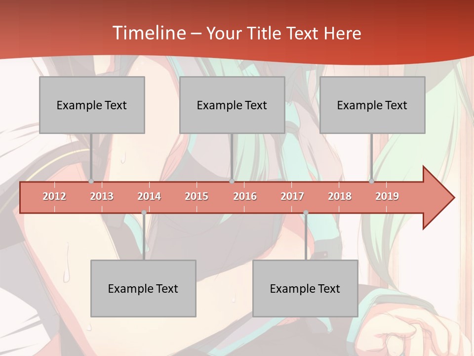 A Couple Of Anime Characters Sitting Next To Each Other PowerPoint Template