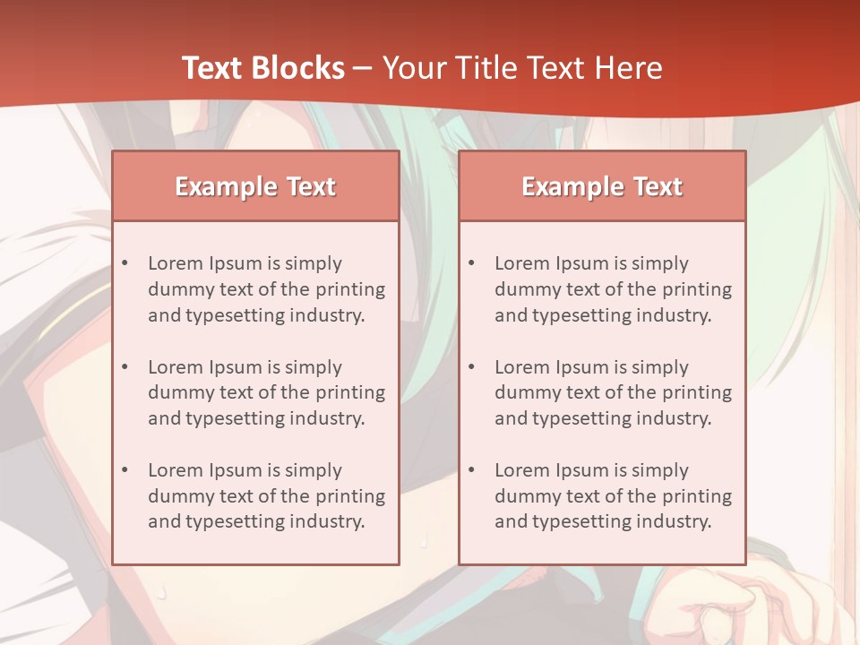 A Couple Of Anime Characters Sitting Next To Each Other PowerPoint Template