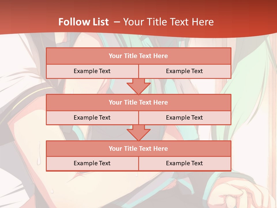 A Couple Of Anime Characters Sitting Next To Each Other PowerPoint Template