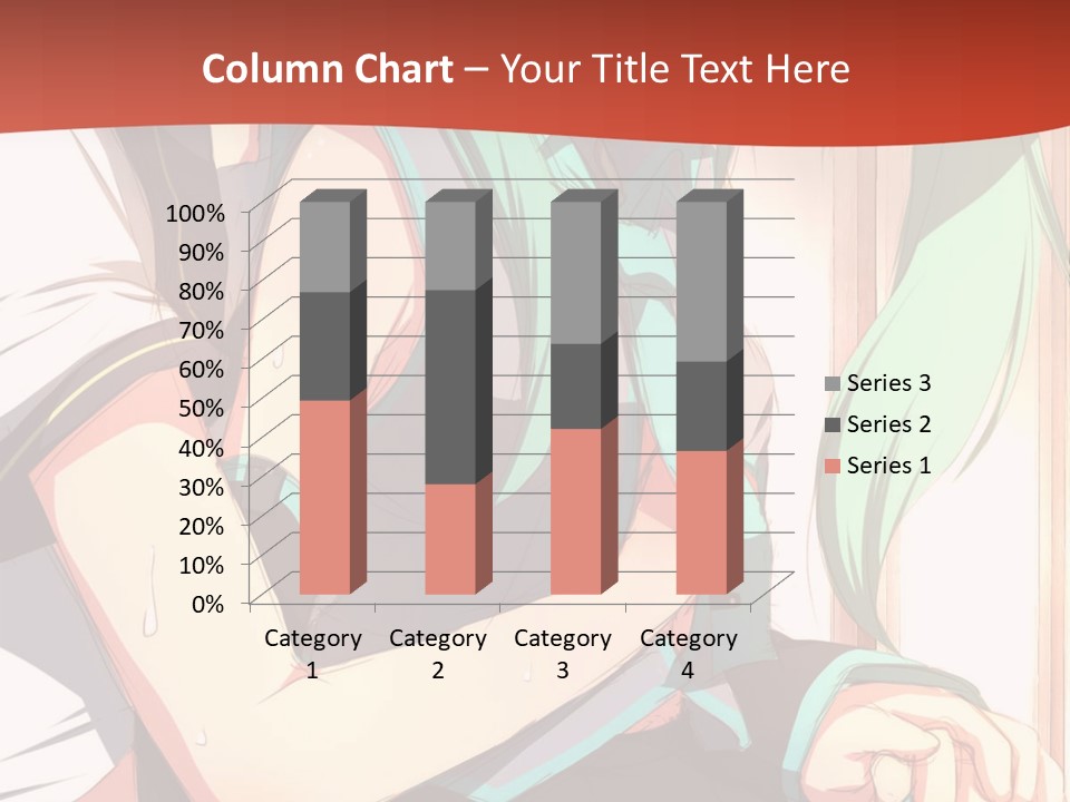 A Couple Of Anime Characters Sitting Next To Each Other PowerPoint Template