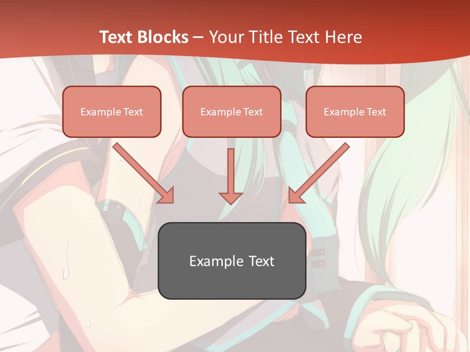 A Couple Of Anime Characters Sitting Next To Each Other PowerPoint Template