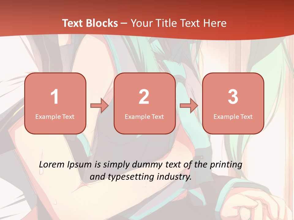 A Couple Of Anime Characters Sitting Next To Each Other PowerPoint Template