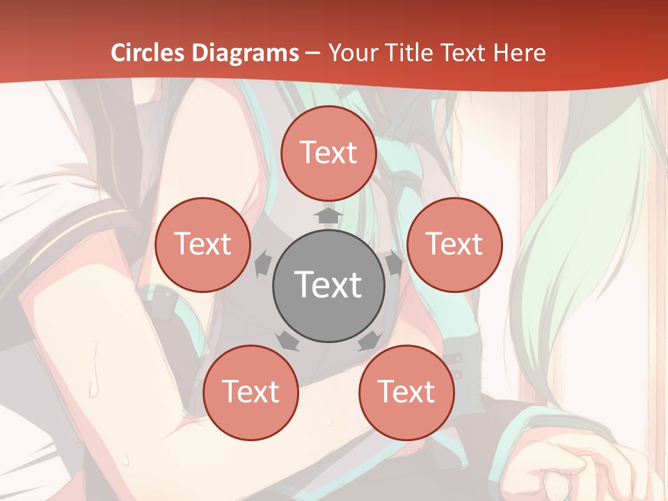 A Couple Of Anime Characters Sitting Next To Each Other PowerPoint Template