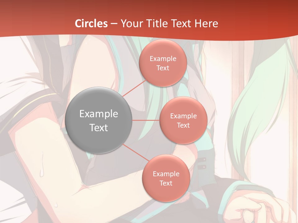 A Couple Of Anime Characters Sitting Next To Each Other PowerPoint Template