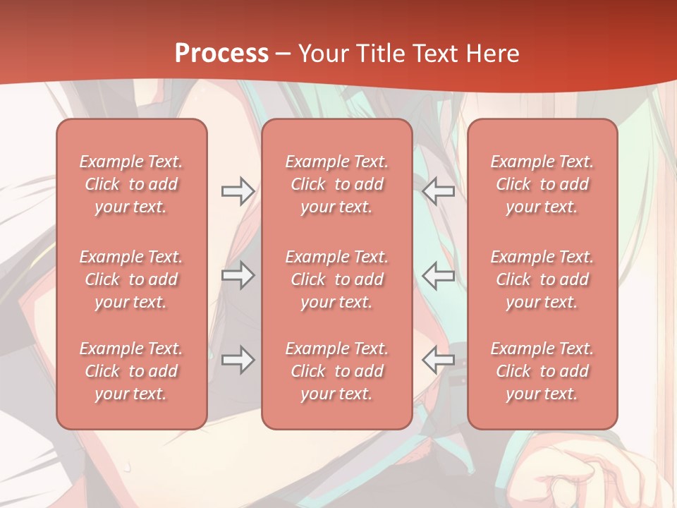 A Couple Of Anime Characters Sitting Next To Each Other PowerPoint Template
