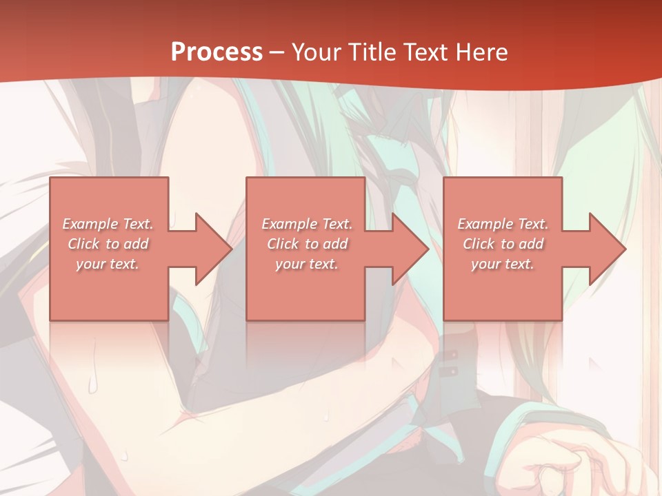 A Couple Of Anime Characters Sitting Next To Each Other PowerPoint Template
