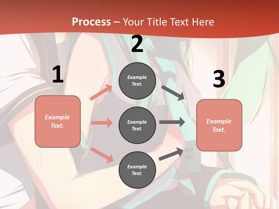A Couple Of Anime Characters Sitting Next To Each Other PowerPoint Template