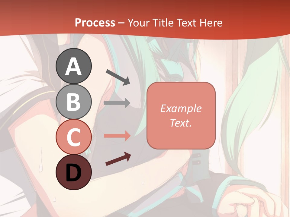 A Couple Of Anime Characters Sitting Next To Each Other PowerPoint Template