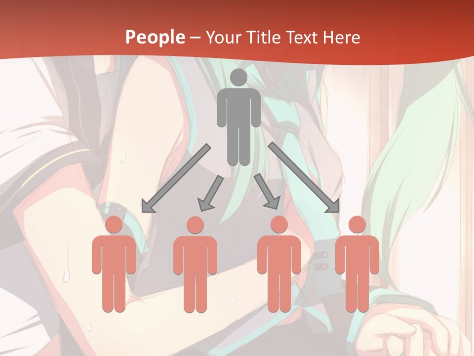 A Couple Of Anime Characters Sitting Next To Each Other PowerPoint Template