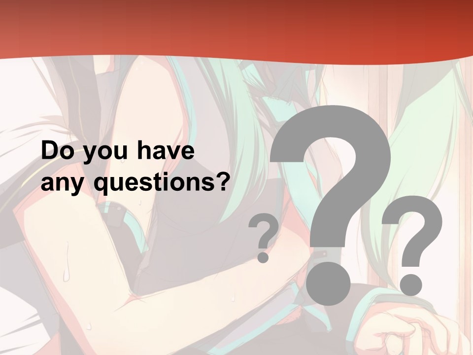 A Couple Of Anime Characters Sitting Next To Each Other PowerPoint Template