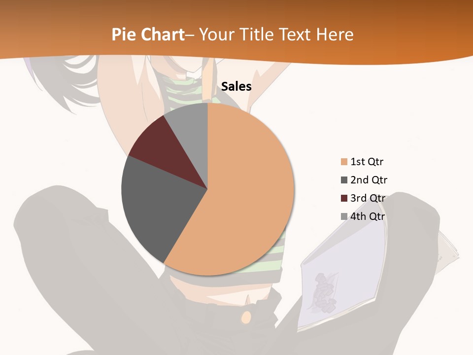 A Woman Sitting On The Floor With A Laptop PowerPoint Template