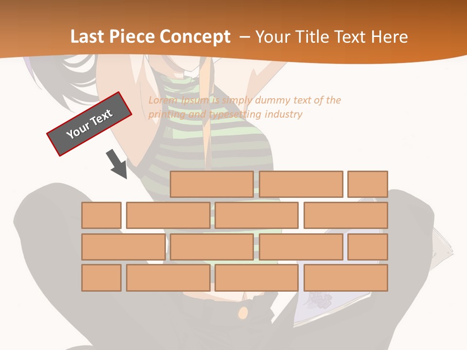 A Woman Sitting On The Floor With A Laptop PowerPoint Template