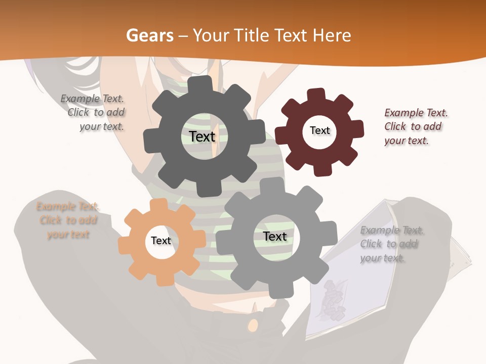 A Woman Sitting On The Floor With A Laptop PowerPoint Template